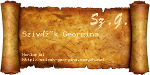 Szivák Georgina névjegykártya