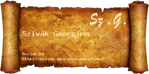 Szivák Georgina névjegykártya